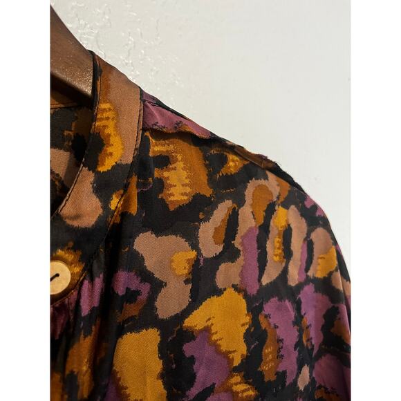 Intimately Free People Oversized Satin Goddess Sleep Shirt Button Down Top XS - Picture 6 of 9